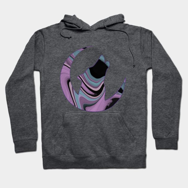 Purple Wolf Howling Hoodie by ArtsyCori